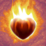 fiery heart logo.